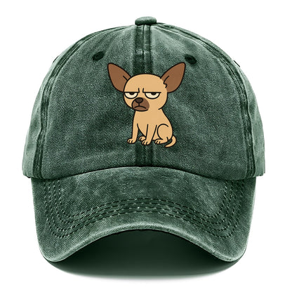 The Chihuahua Judging Silently - Classic Cap - Forest Mist(Green)