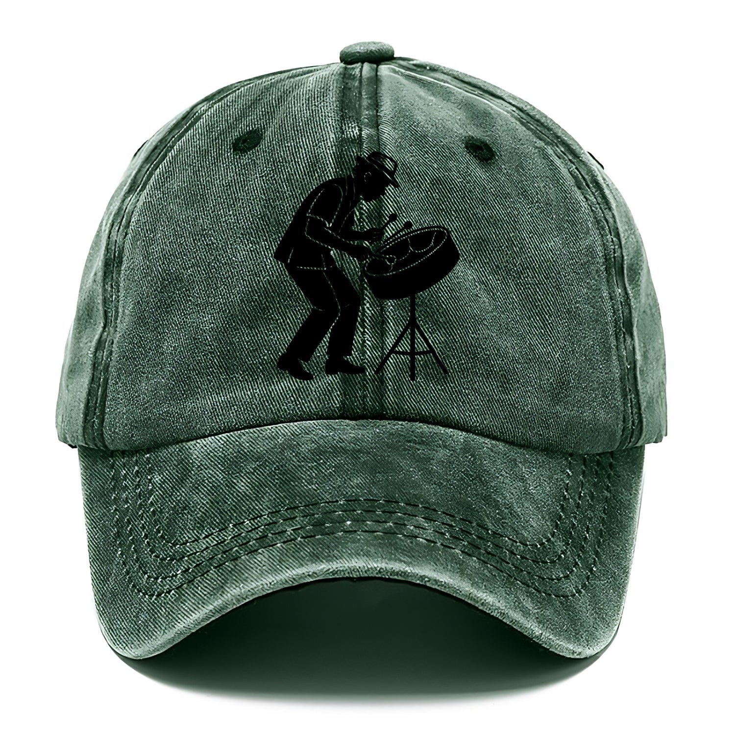 Steel drum player Caribbean rhythm - Classic Cap - Forest Mist(Green)