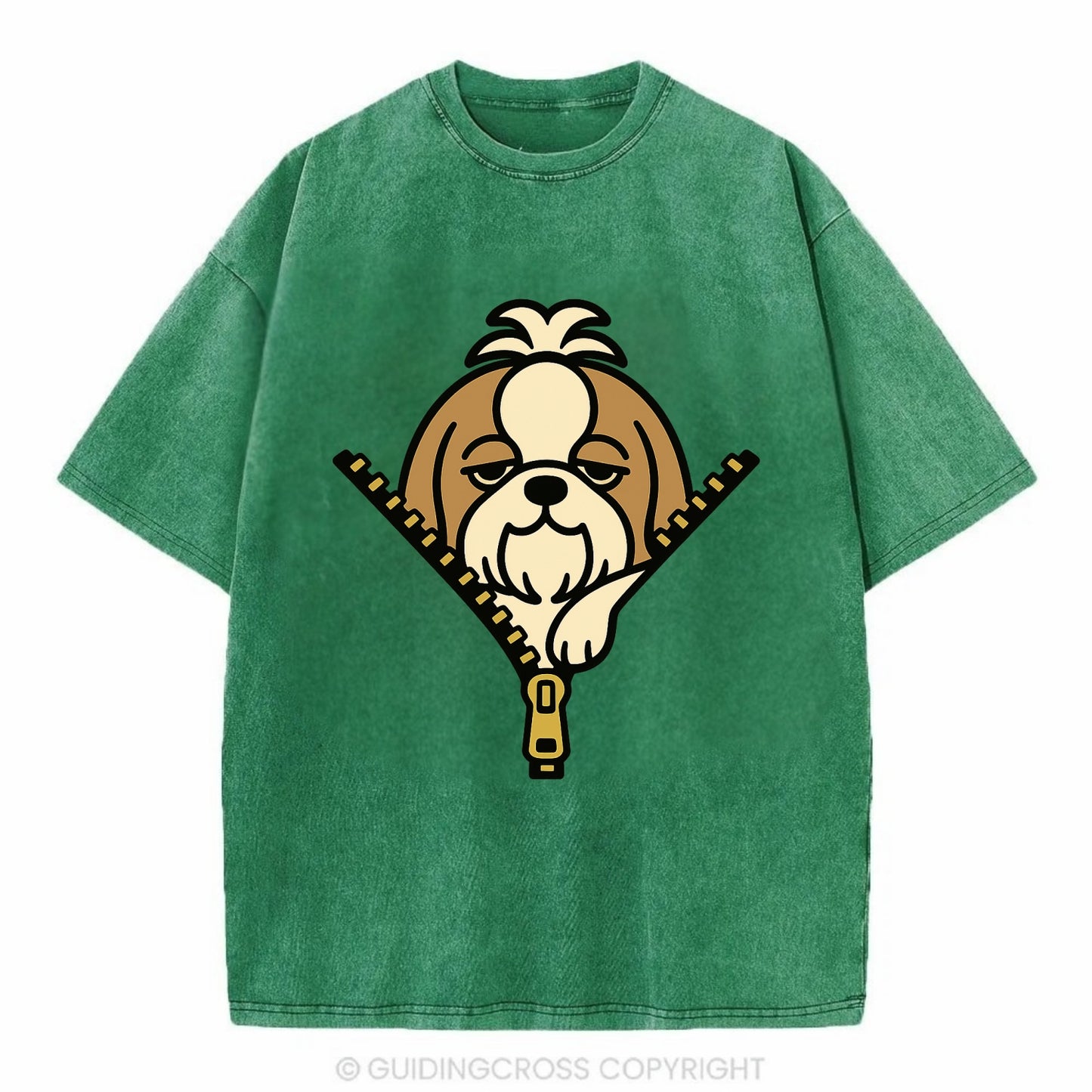 Shih Tzu - Vintage T-shirt - Forest Mist(Green)