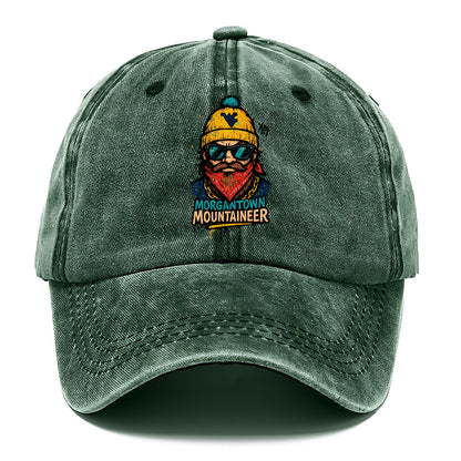 Morgantown Mountaineer wearing West Virginia beanie with WV patch - Classic Cap - Forest Mist(Green)