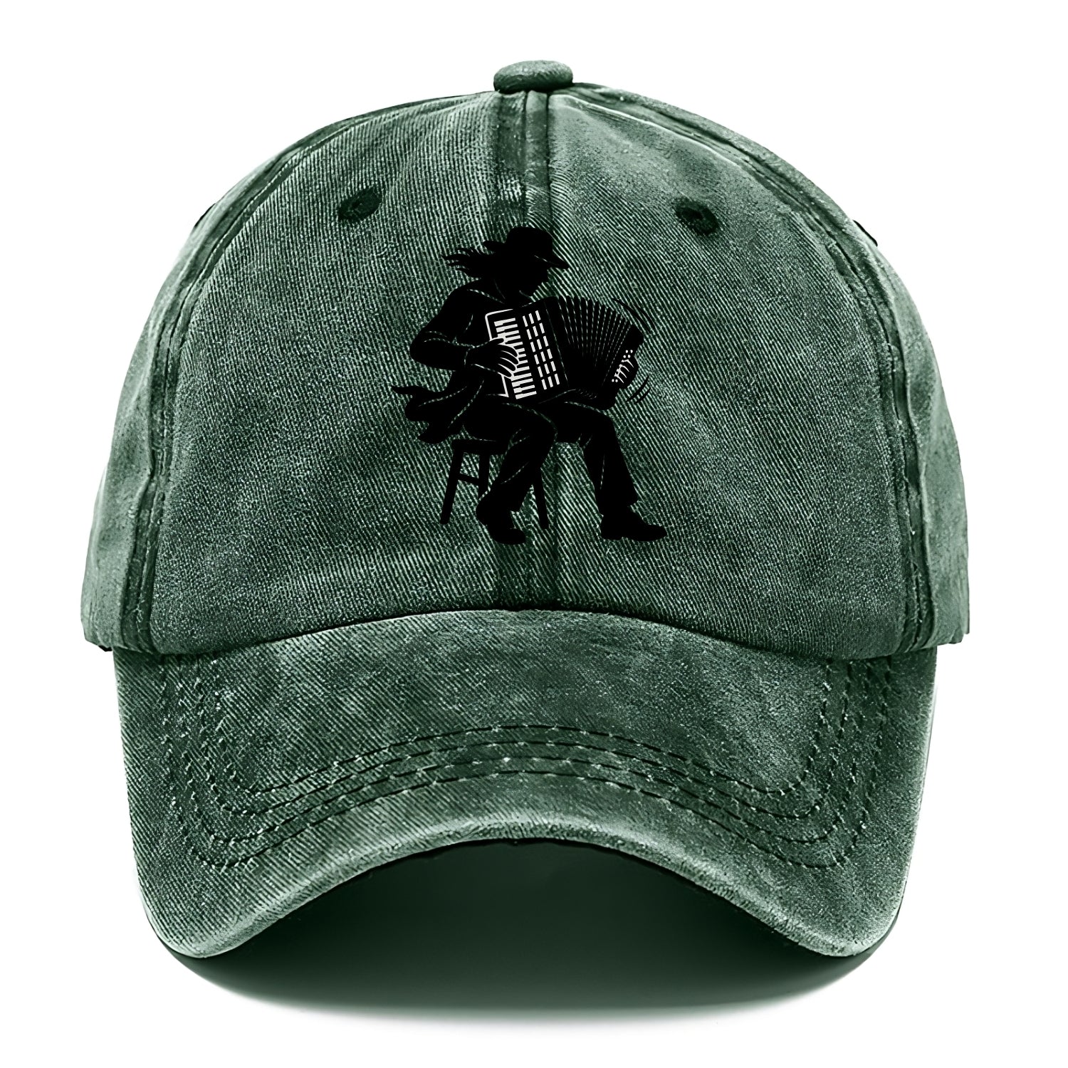 Accordion player street musician - Classic Cap - Forest Mist(Green)