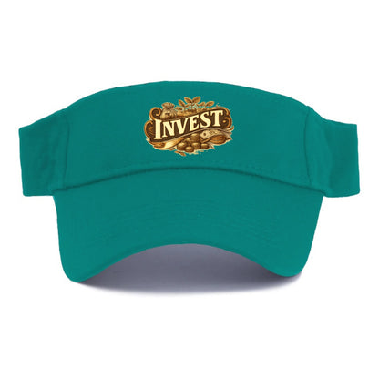 Bold typography design - "INVEST" - growing money, smart decisions - Visor - Forest Mist(Green)