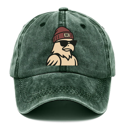 Chestnut Hill Eagle wearing Boston College beanie with BC patch - Classic Cap - Forest Mist(Green)