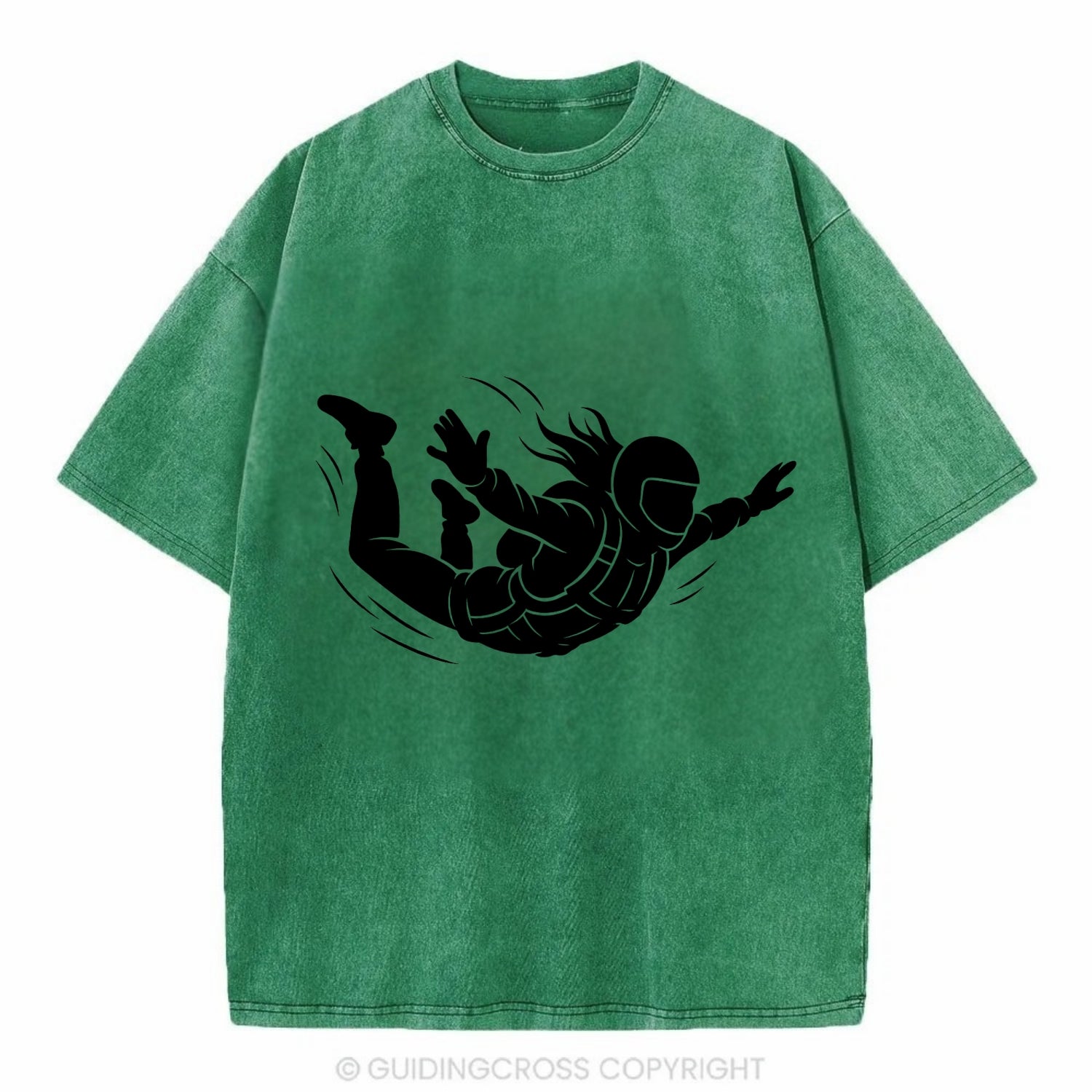 Skydiver free-fall position - Vintage T-shirt - Forest Mist(Green)