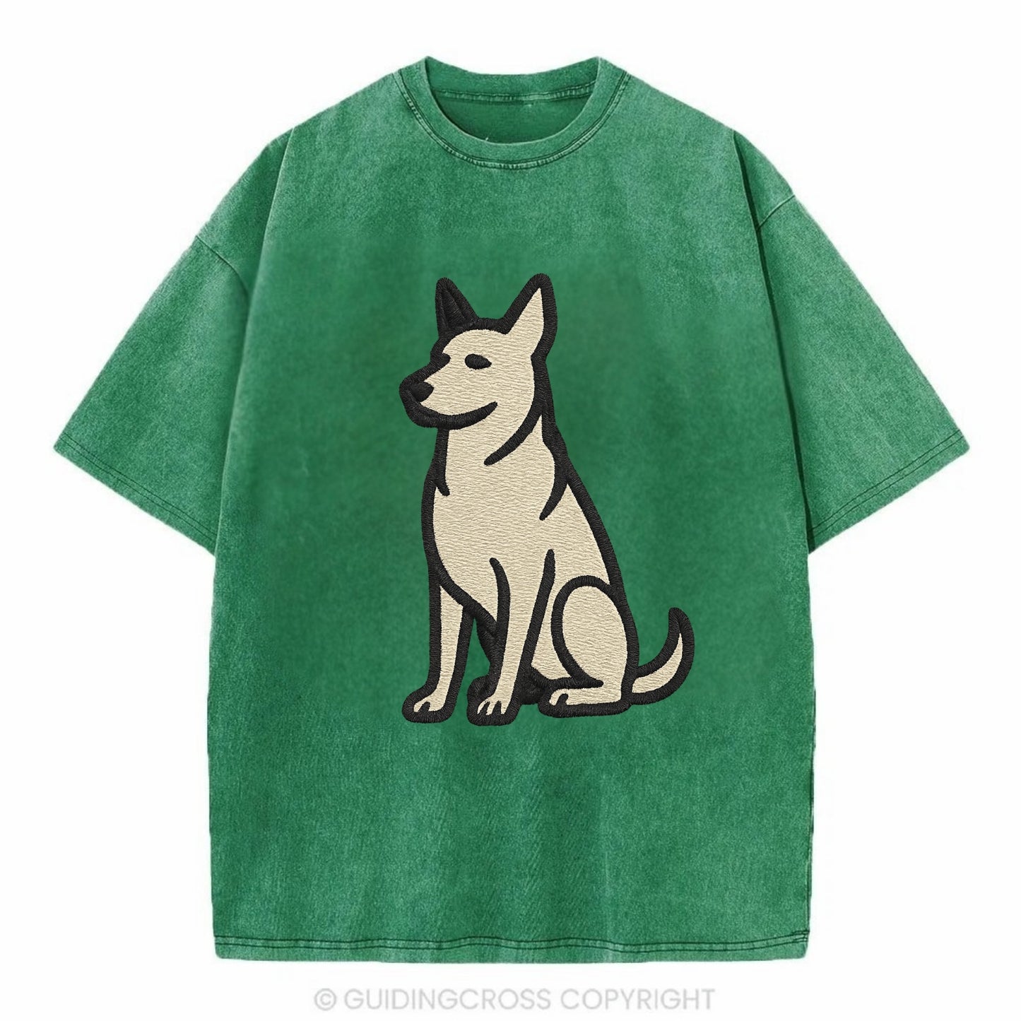 German Sheprador - German Shepherd Lab m Vintage T-shirt - Forest Mist(Green)