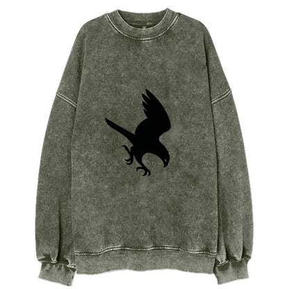 Hawk diving for prey - Vintage Sweatshirt - Forest Mist(Green)