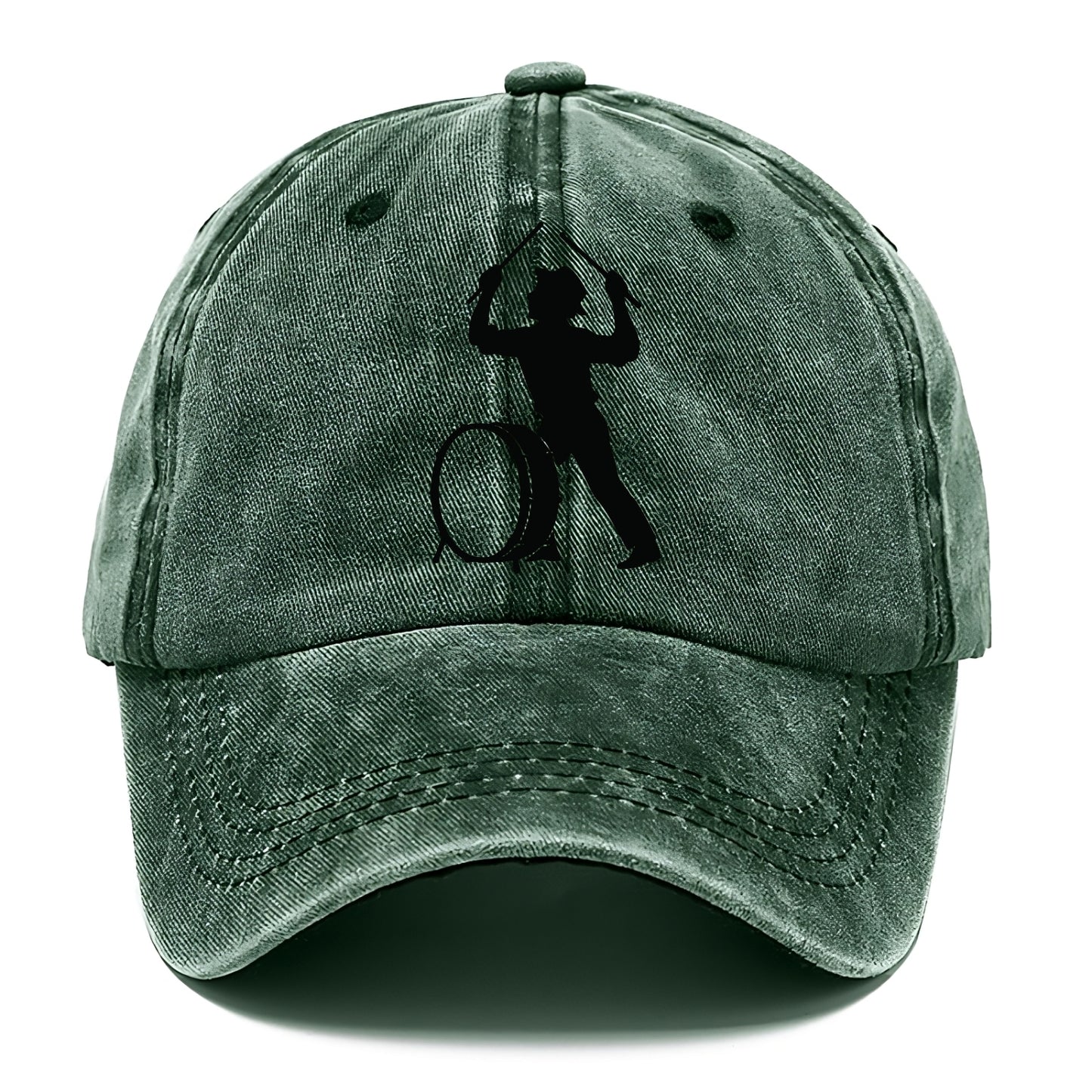 Drummer with drumsticks raised high - Classic Cap - Forest Mist(Green)