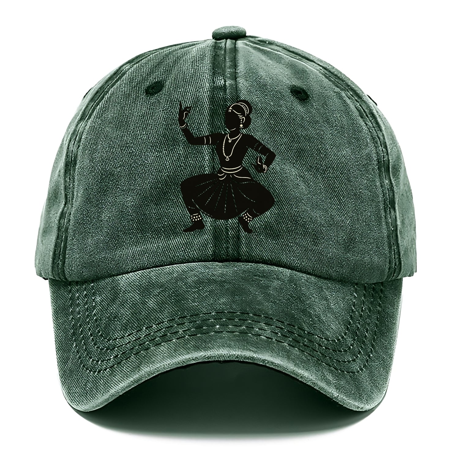 Bharatanatyam classical Indian pose - Classic Cap - Forest Mist(Green)