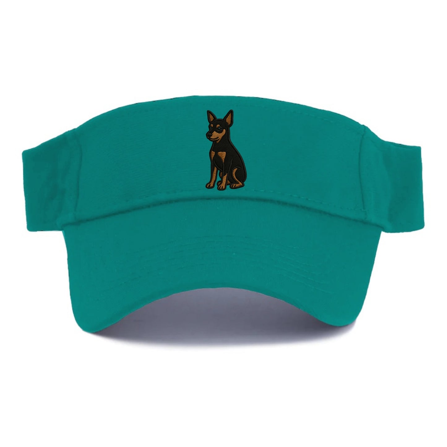 Miniature Pinscher - Black and tan sitti Visor - Forest Mist(Green)