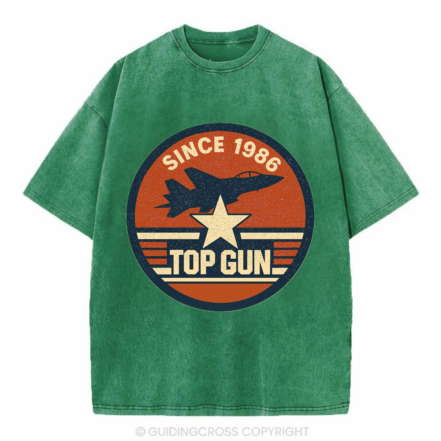 Top Gun Since 1986 - Vintage T-shirt - Forest Mist(Green)