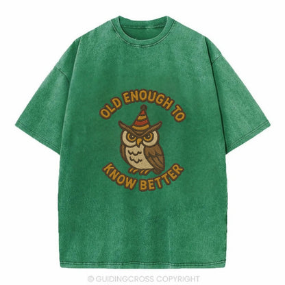 Old Enough To Know Better  - Vintage T-shirt - Forest Mist(Green)