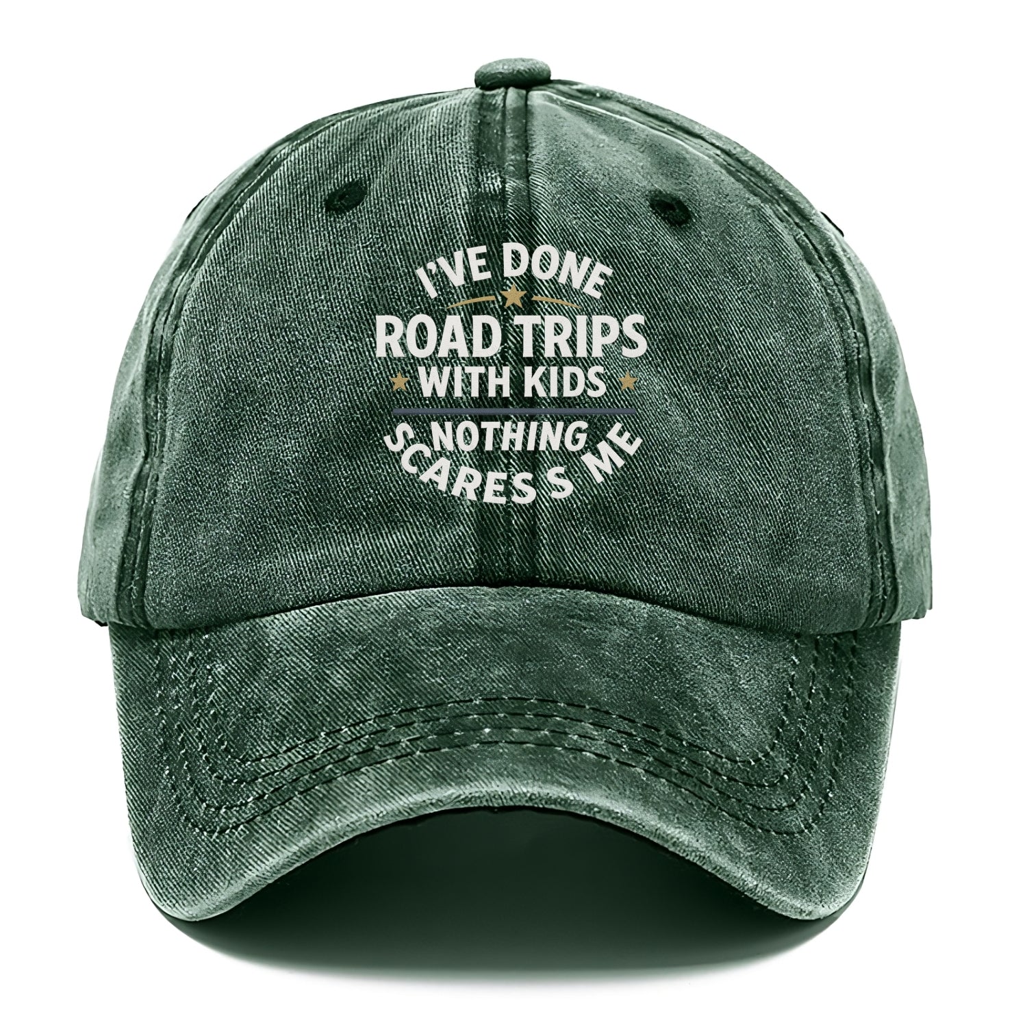 I've done road trips with kids, nothing scares me - Classic Cap - Forest Mist(Green)