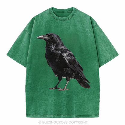 Raven - Vintage T-shirt - Forest Mist(Green)