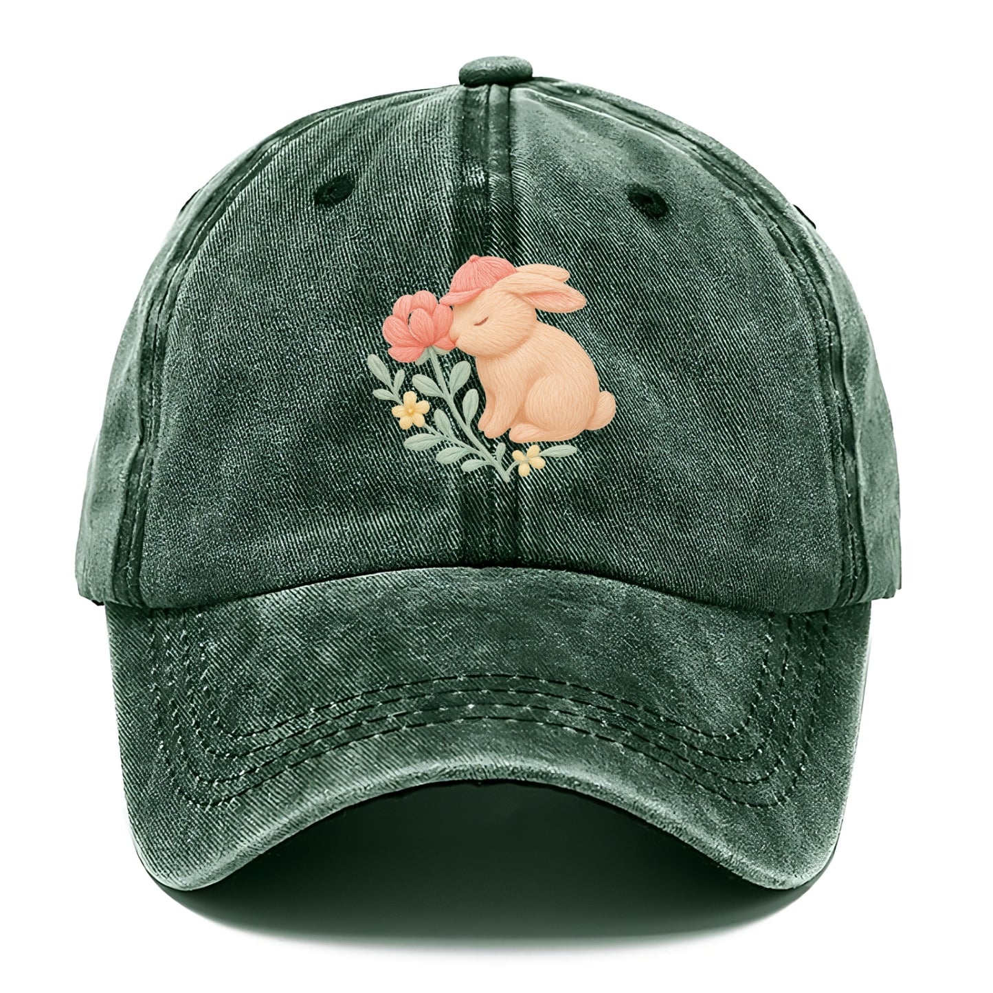 Peach Bunny - Classic Cap - Forest Mist(Green)