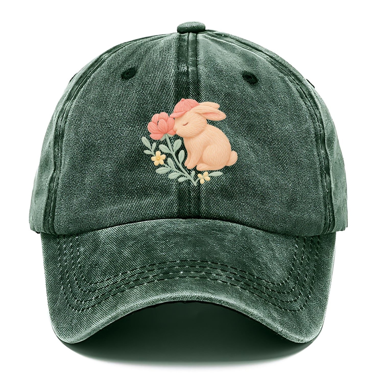 Peach Bunny - Classic Cap - Forest Mist(Green)