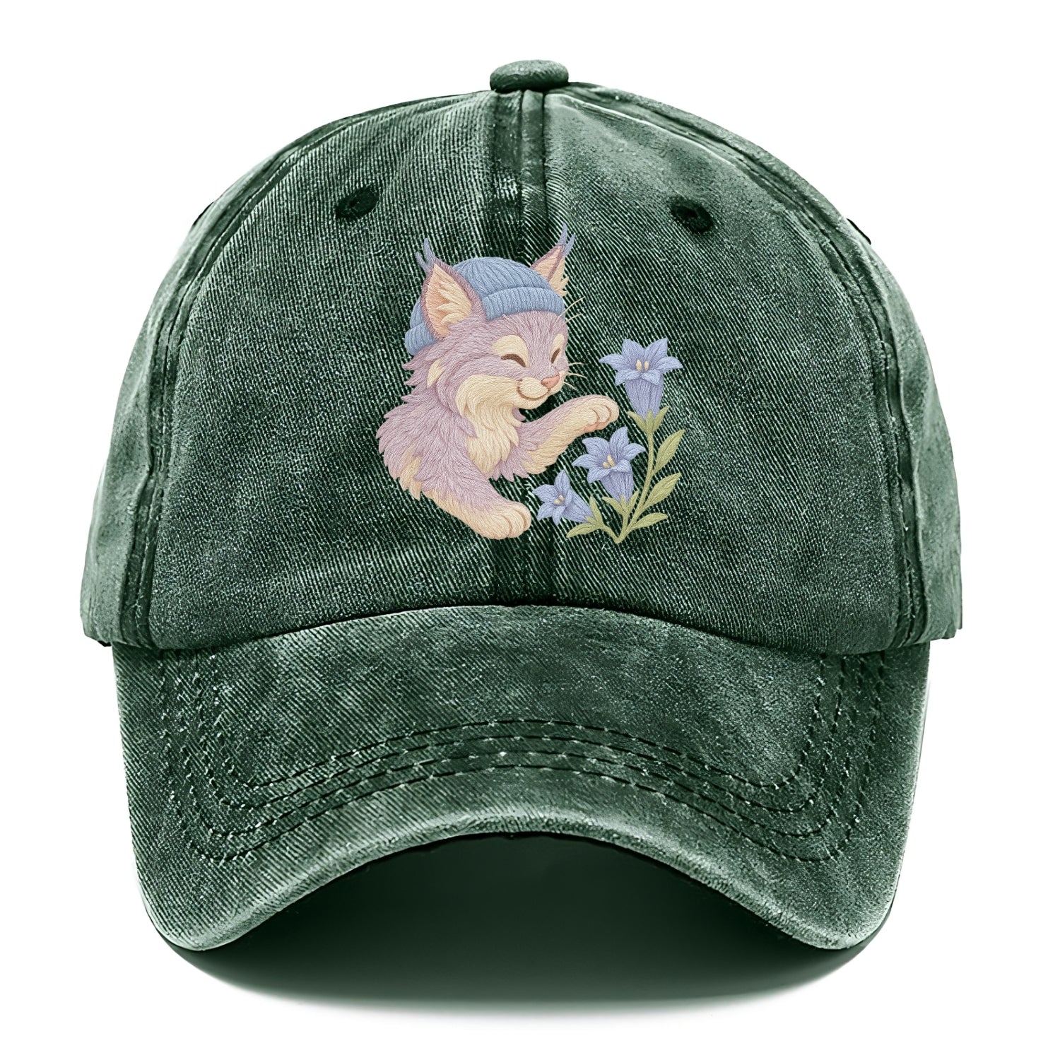 Lynx and Gentian  - Classic Cap - Forest Mist(Green)