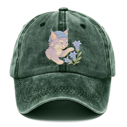 Lynx and Gentian  - Classic Cap - Forest Mist(Green)