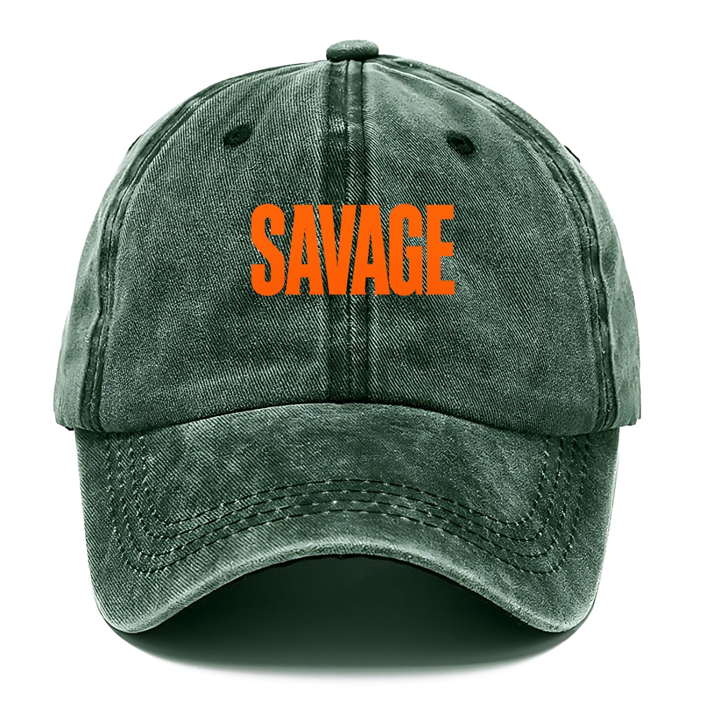 Bold typography design - "SAVAGE" - fierce attitude, taking no prisoners - Classic Cap - Forest Mist(Green)