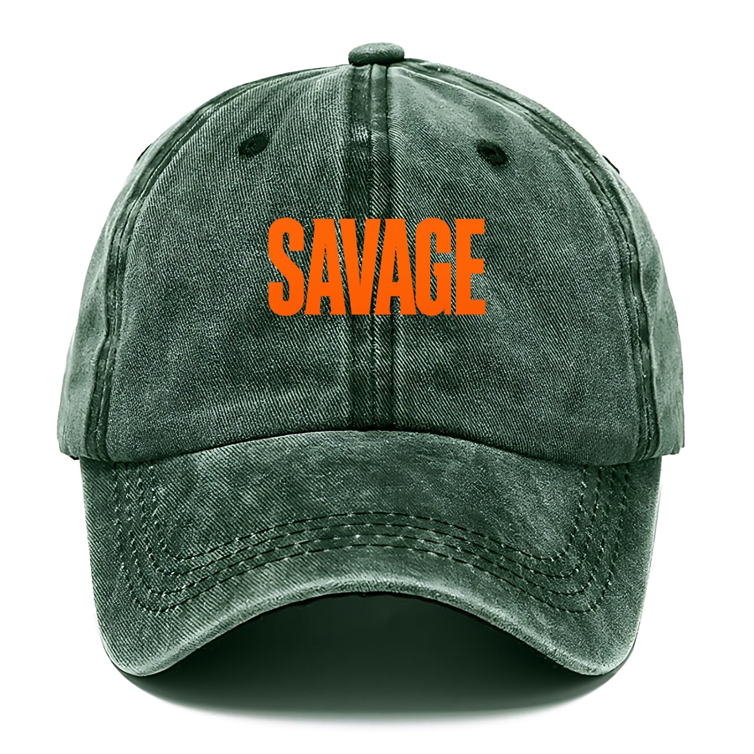 Bold typography design - "SAVAGE" - fierce attitude, taking no prisoners - Classic Cap - Forest Mist(Green)