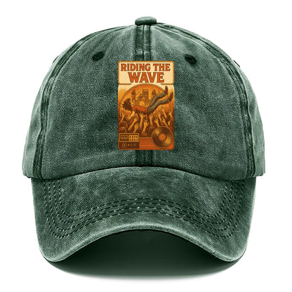Crowd surfing at packed concert - "Riding the Wave" - concert energy - Classic Cap - Forest Mist(Green)