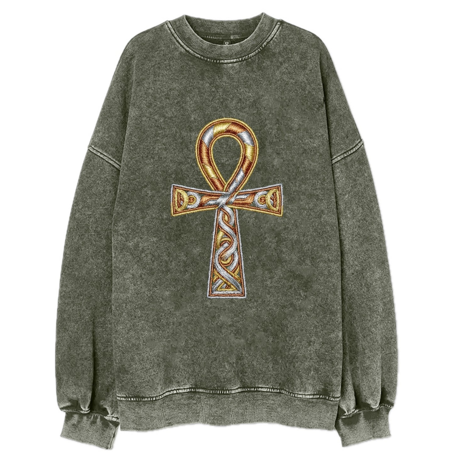Ankh of Life - Vintage Sweatshirt - Forest Mist(Green)