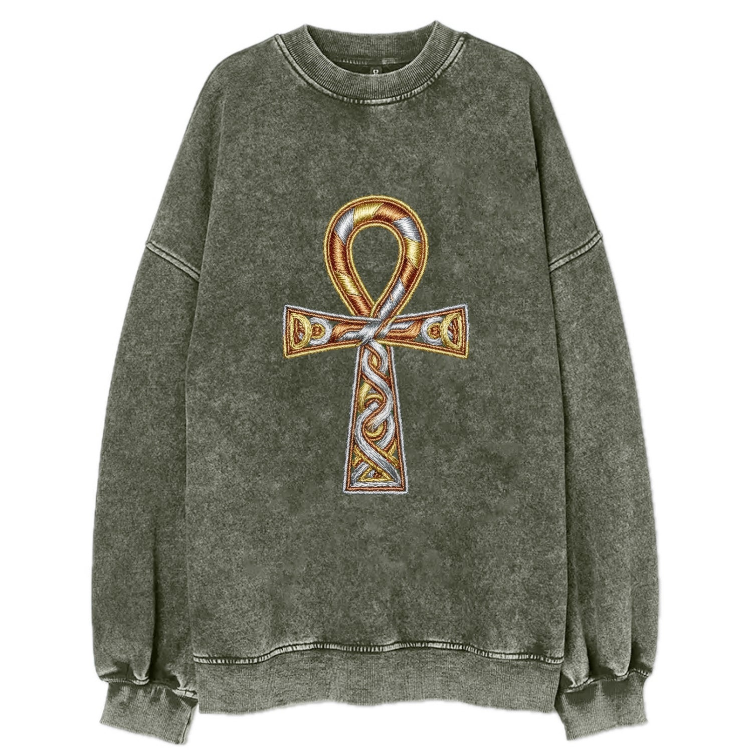 Ankh of Life - Vintage Sweatshirt - Forest Mist(Green)