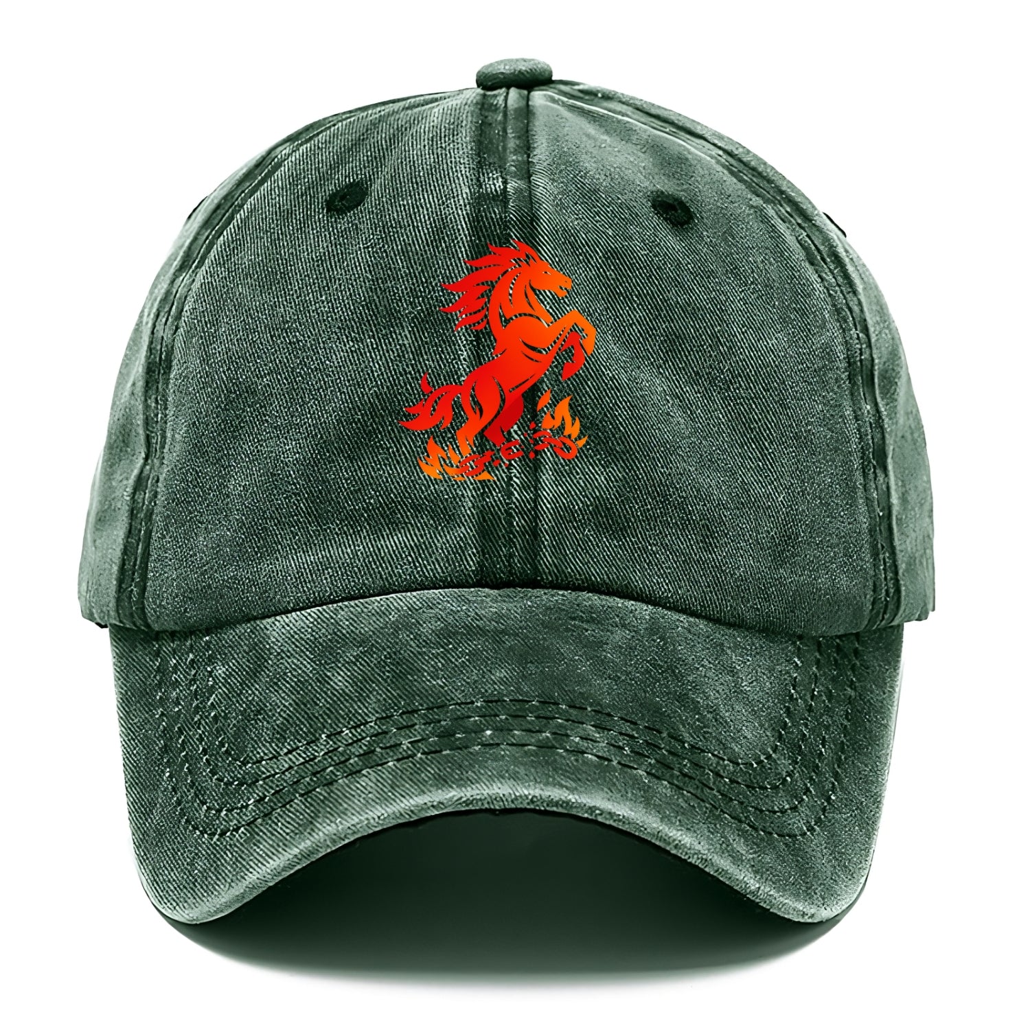 FREEDOM FLAMES | Wild horse breaking fire chains | Liberation | Barriers burned | - Classic Cap - Forest Mist(Green)