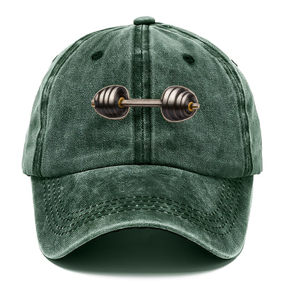 Embroidered patch design - WEIGHTLIFTING BARBELL - heavy barbell with plates in - Classic Cap - Forest Mist(Green)