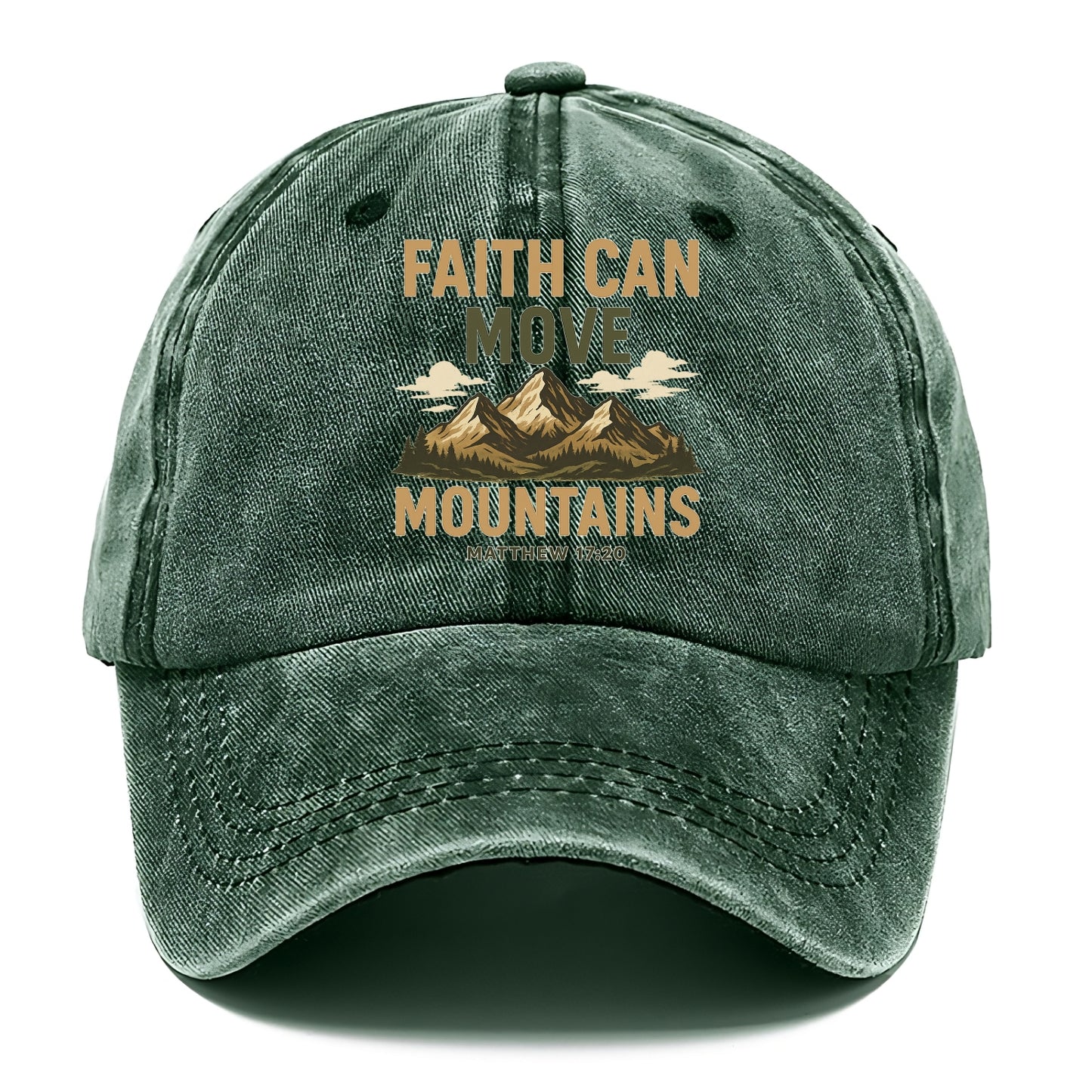 Matthew 17:20 Mountains - Classic Cap - Forest Mist(Green)