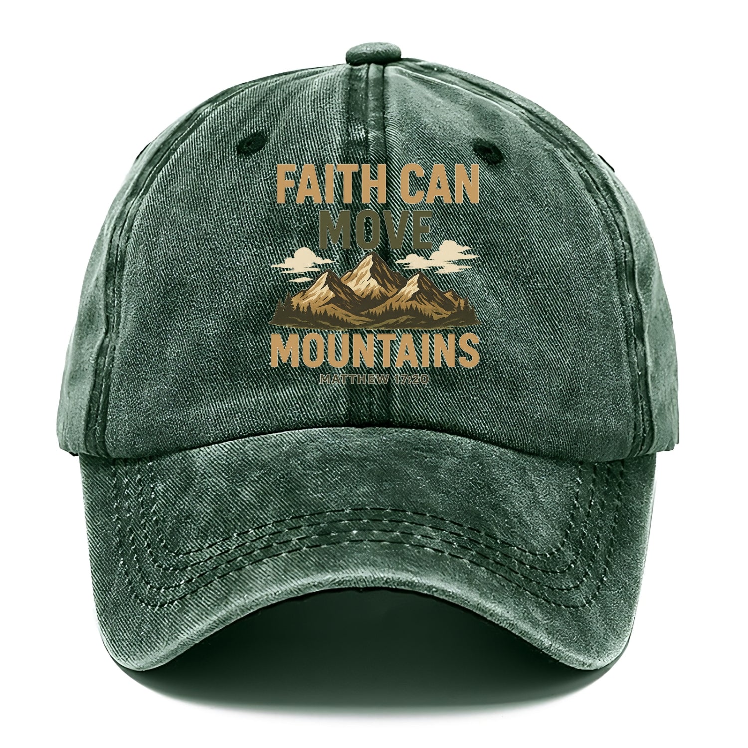 Matthew 17:20 Mountains - Classic Cap - Forest Mist(Green)