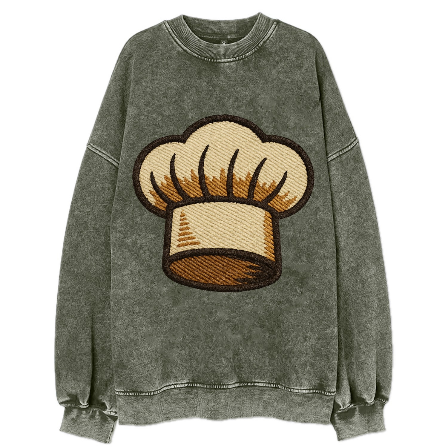 Chef Hat  - Vintage Sweatshirt - Forest Mist(Green)