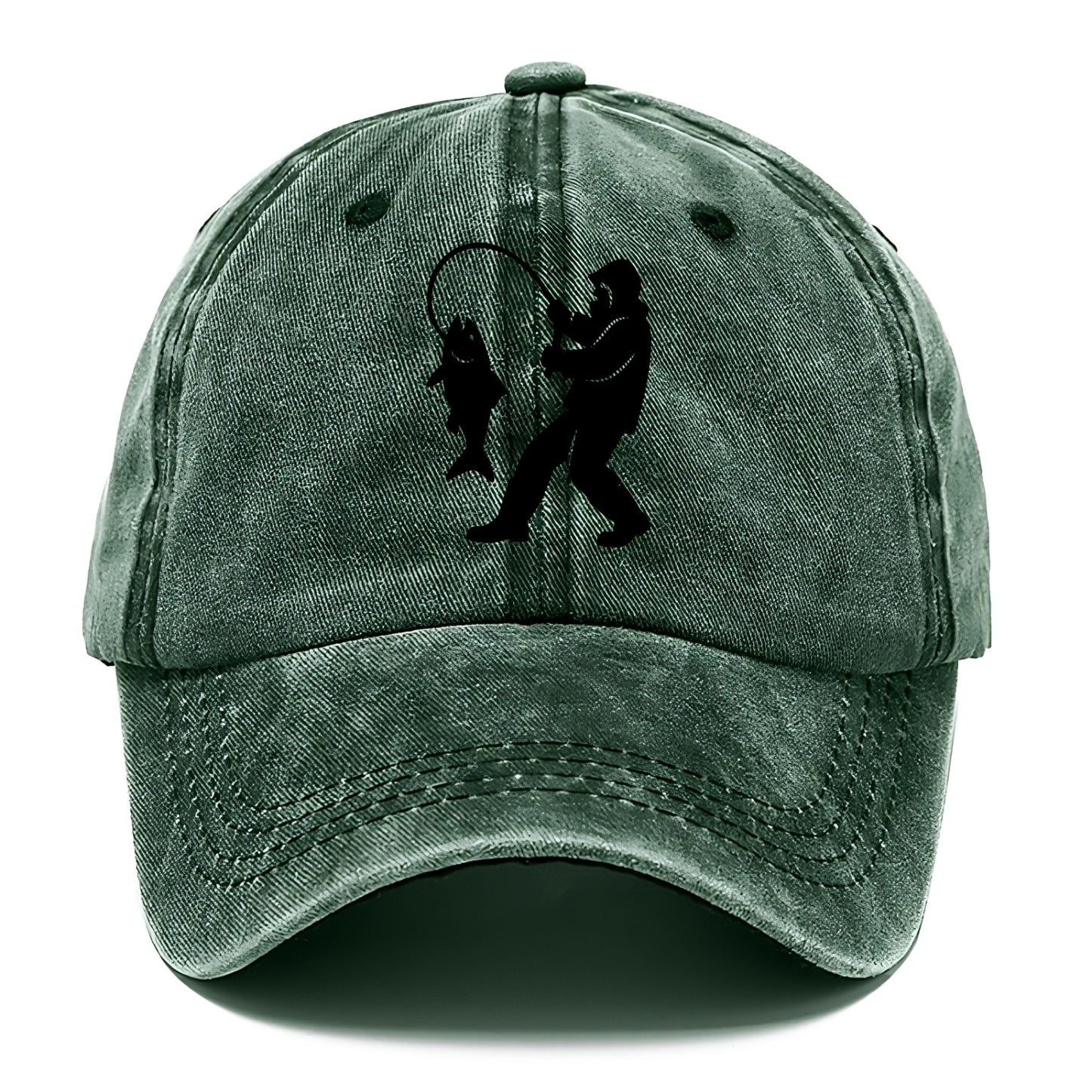 Alaskan fisherman hauling catch - Classic Cap - Forest Mist(Green)