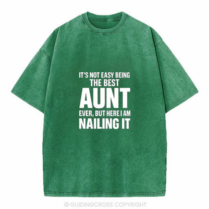 It's not easy being the best BROTHER ever, but here I am nailing it - Vintage T-shirt - Forest Mist(Green)