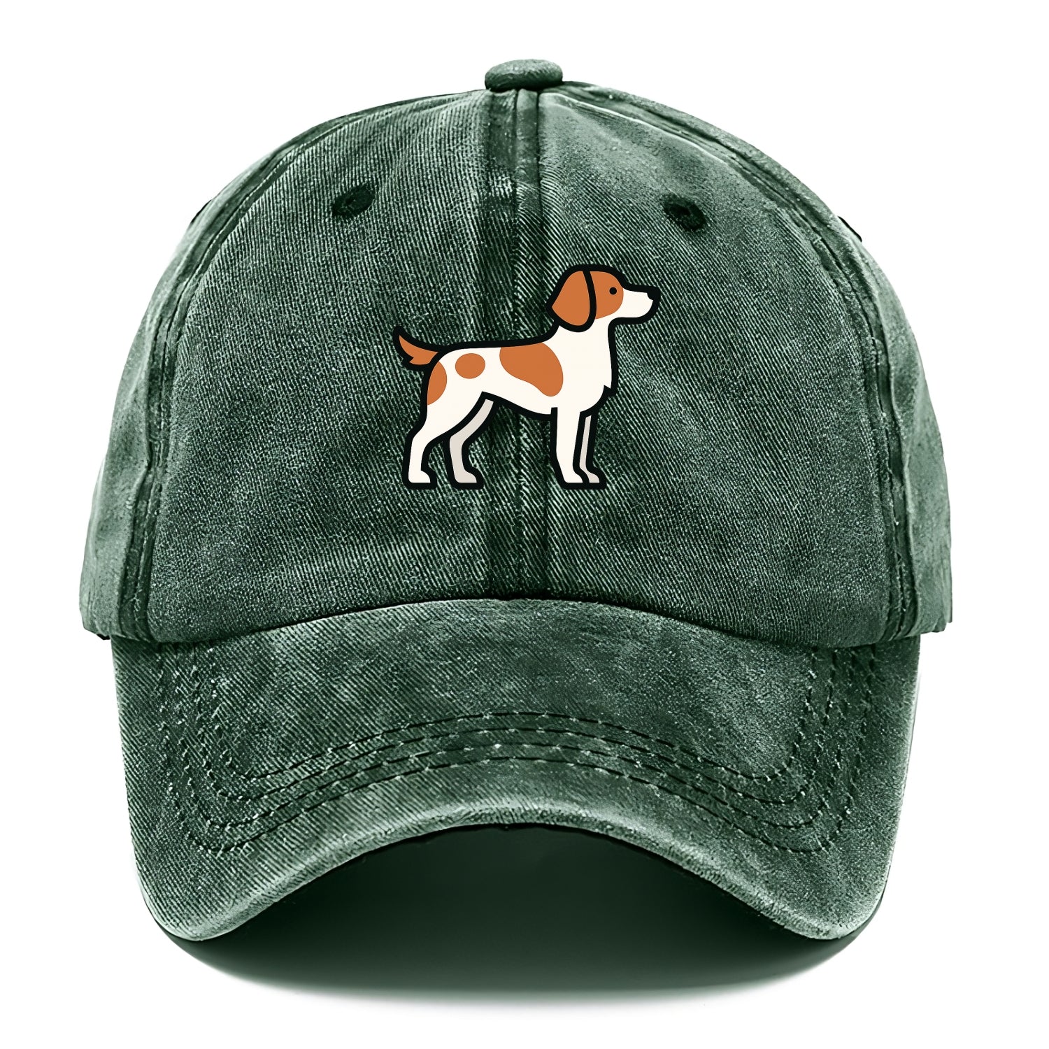 Brittany Spaniel - Orange and white flat side profile - Classic Cap - Forest Mist(Green)