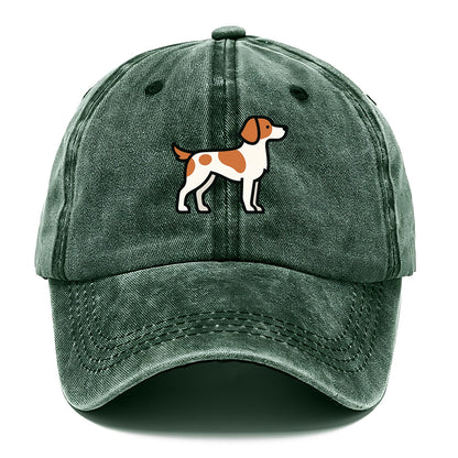 Brittany Spaniel - Orange and white flat side profile - Classic Cap - Forest Mist(Green)