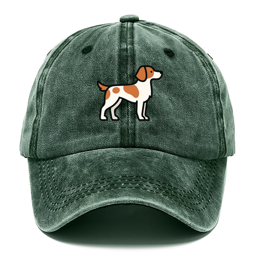 Brittany Spaniel - Orange and white flat side profile - Classic Cap - Forest Mist(Green)