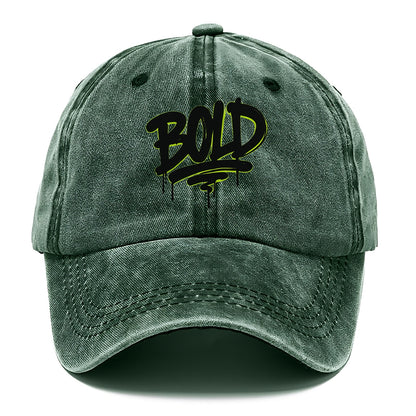 Bold typography design - "BOLD" - courageous, standing out - Classic Cap - Forest Mist(Green)