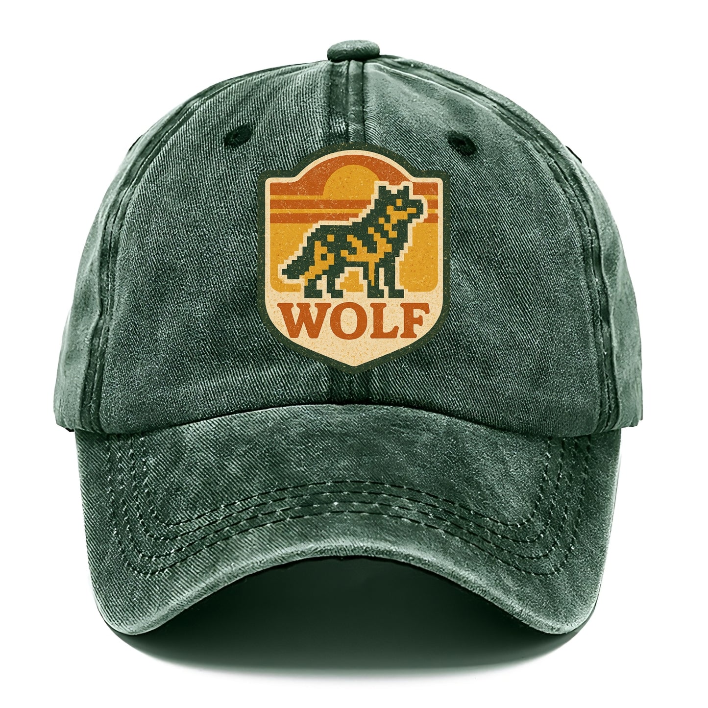 Digital Pixel Wolf  - Classic Cap - Forest Mist(Green)