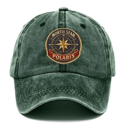 NORTH STAR POLARIS - guiding star in gold and white , navigation - Classic Cap - Forest Mist(Green)