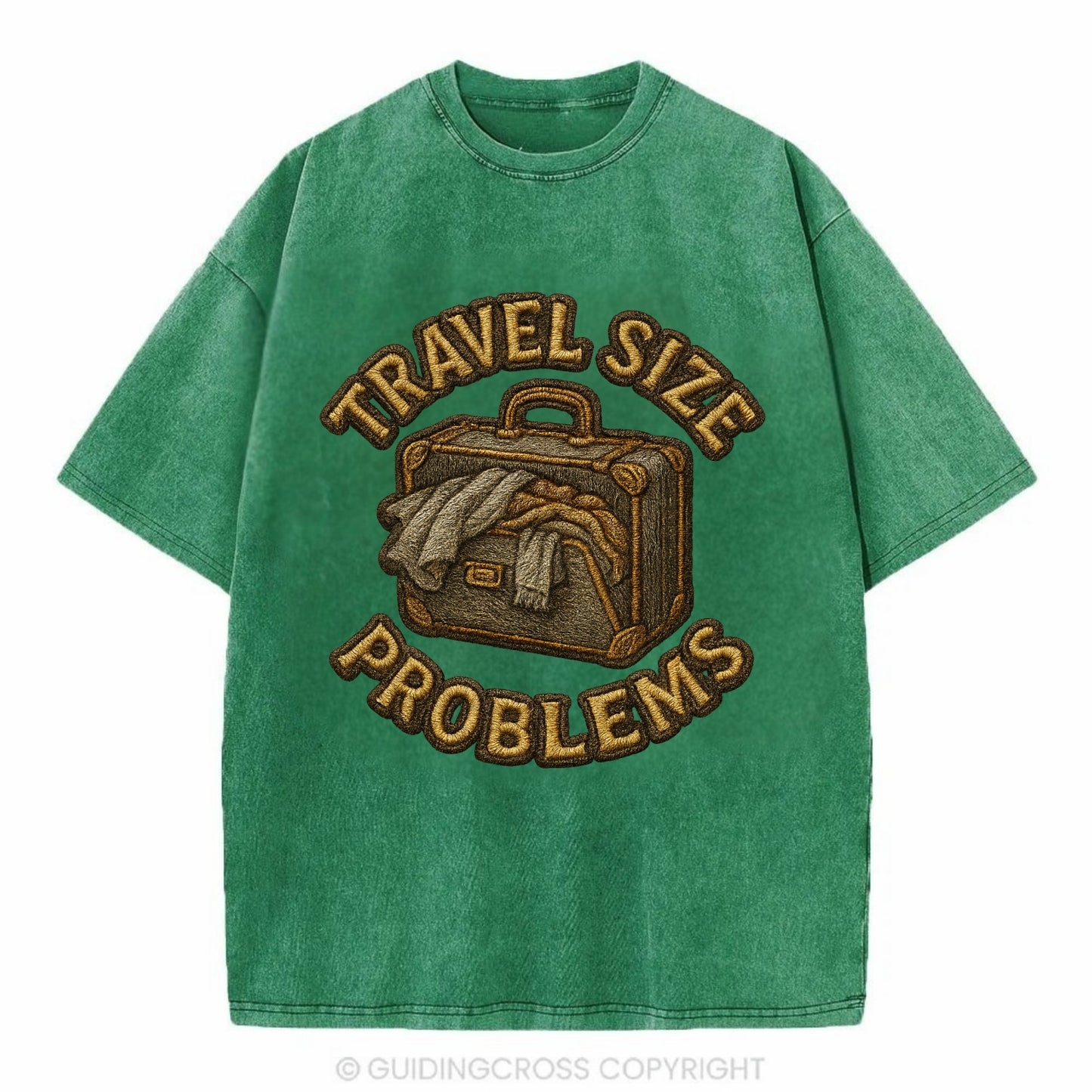 Travel Size Problems  - Vintage T-shirt - Forest Mist(Green)