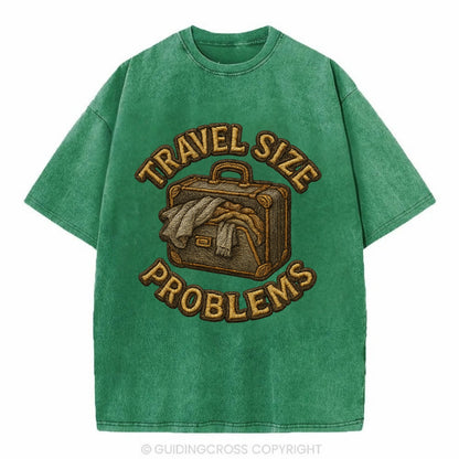 Travel Size Problems  - Vintage T-shirt - Forest Mist(Green)