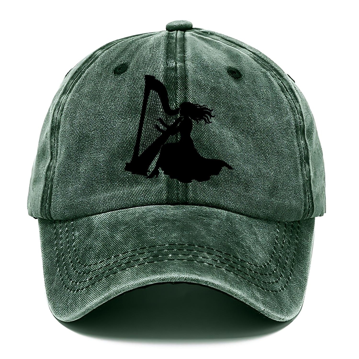 Harpist playing ethereal melody - Classic Cap - Forest Mist(Green)