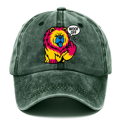 Chow Chow with lion mane and blue-black tongue, fluffy dignified paw up with sass - Classic Cap - Forest Mist(Green)