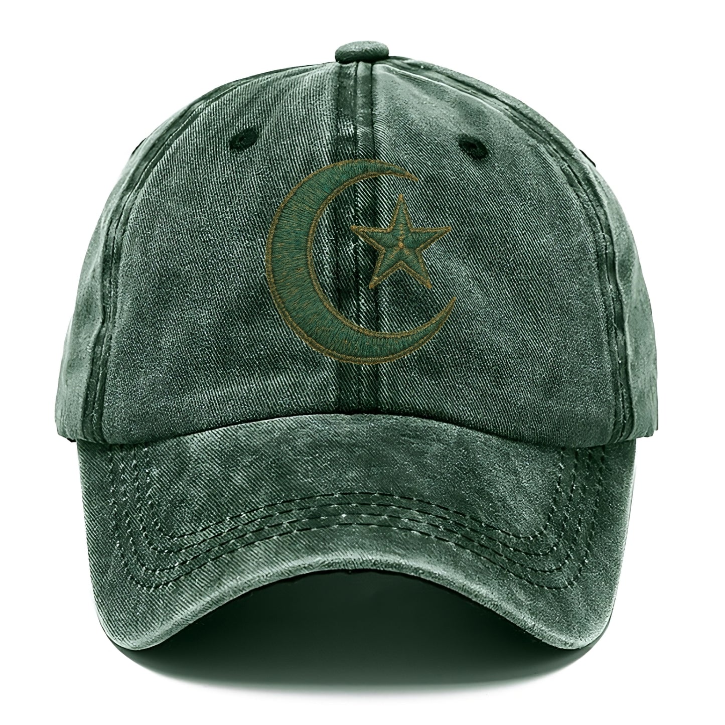 Crescent Moon and Star - Classic Cap - Forest Mist(Green)