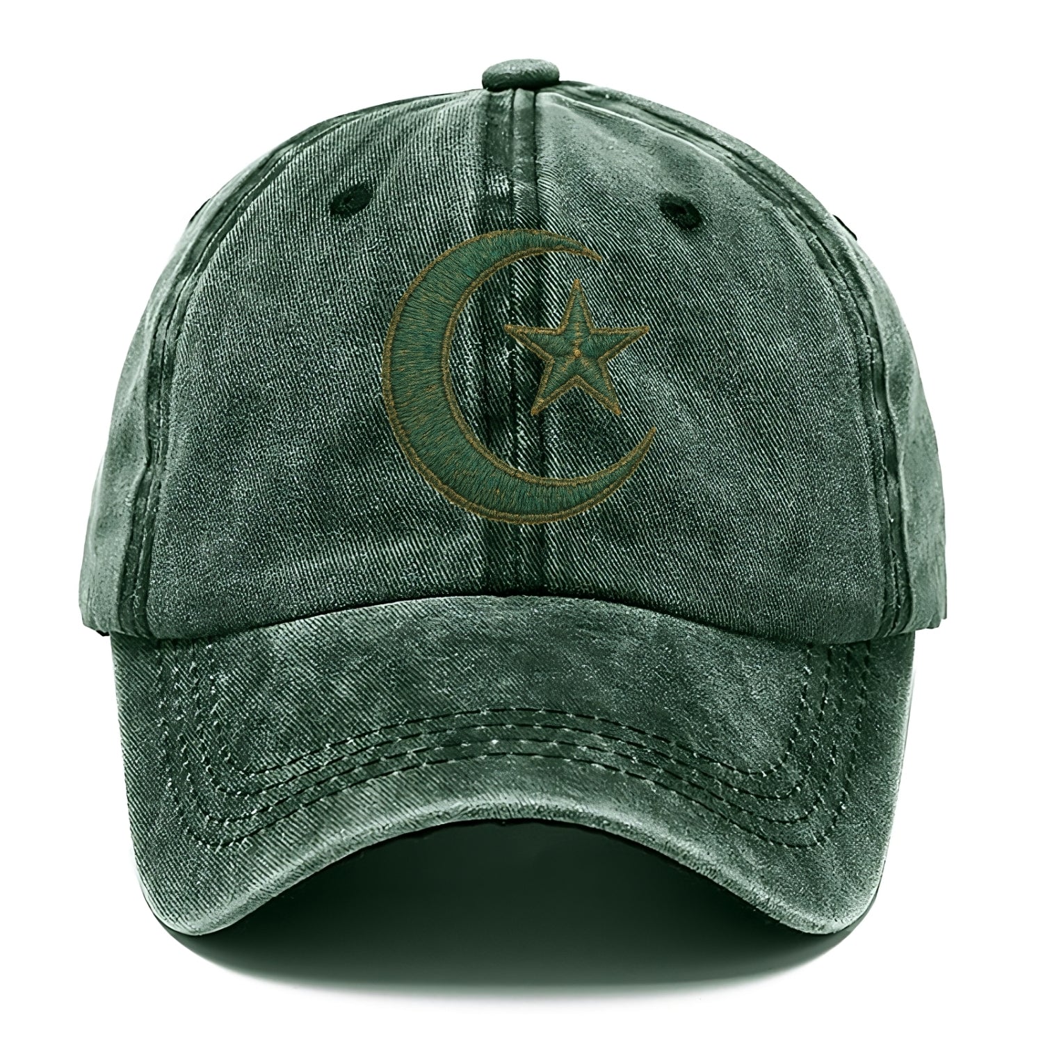 Crescent Moon and Star - Classic Cap - Forest Mist(Green)