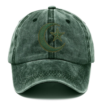 Crescent Moon and Star - Classic Cap - Forest Mist(Green)