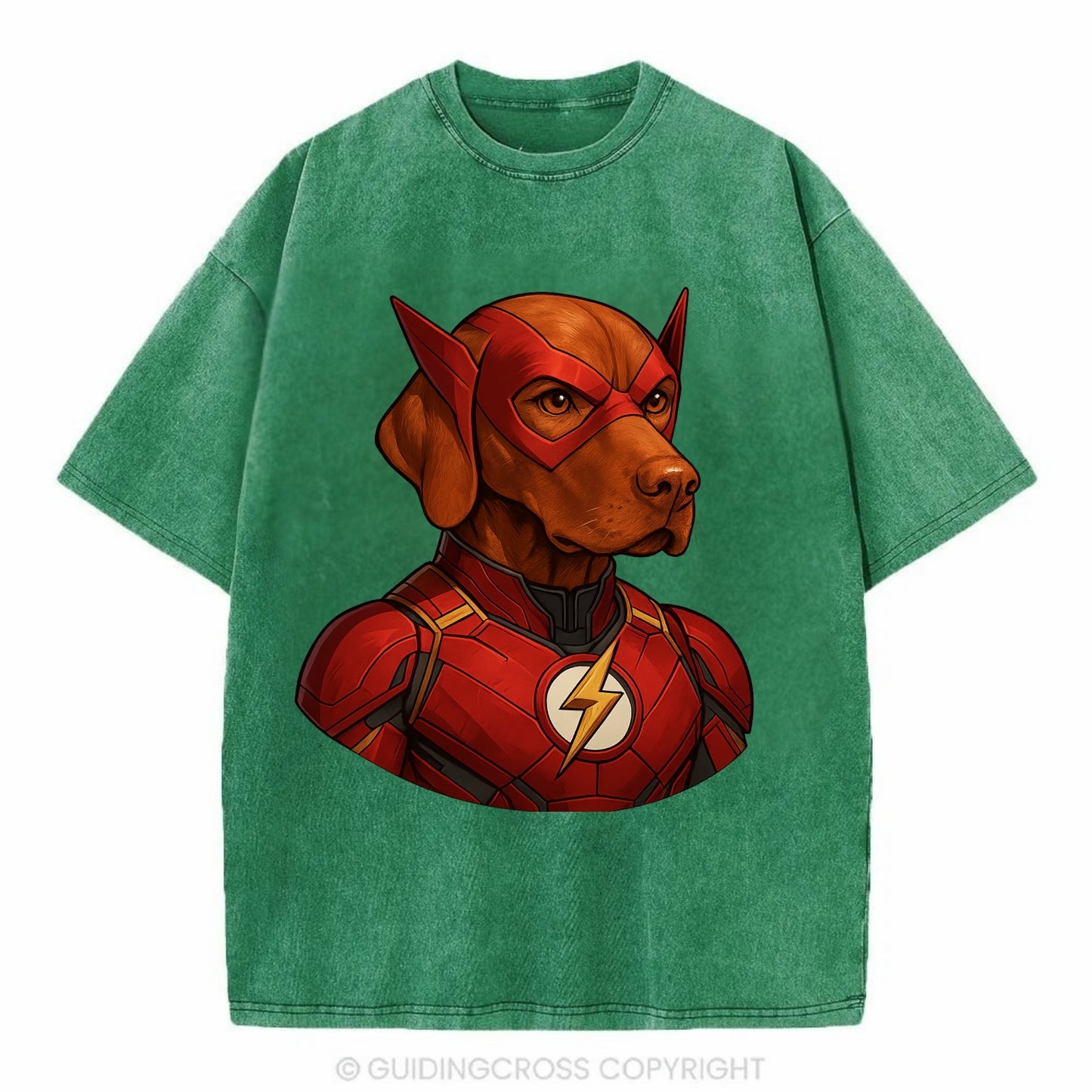 Vizsla Speed Hero  - Vintage T-shirt - Forest Mist(Green)