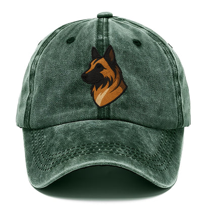 Belgian Tervuren - Fawn with black overlay embroidered design - Classic Cap - Forest Mist(Green)