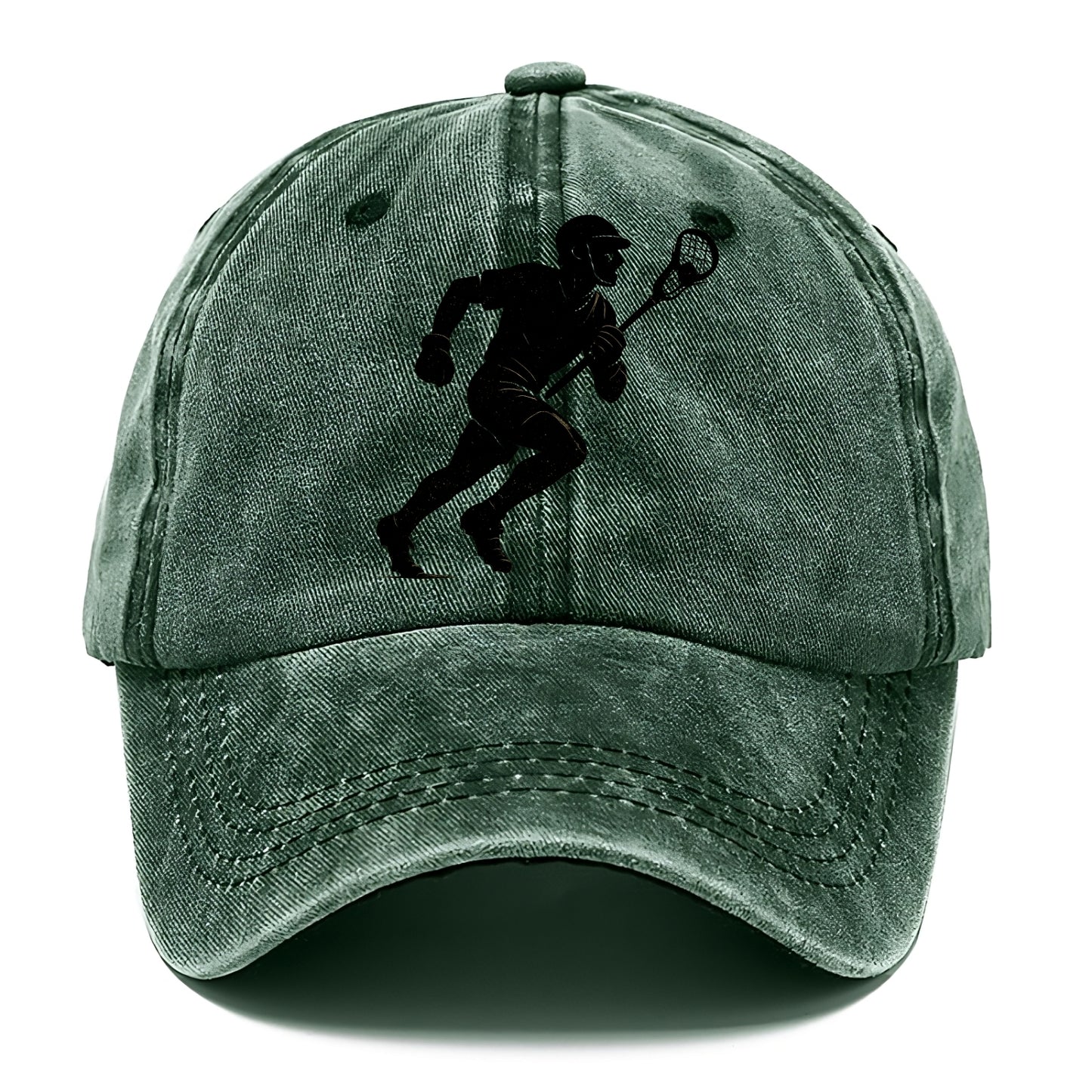 Lacrosse player cradling and running - Classic Cap - Forest Mist(Green)