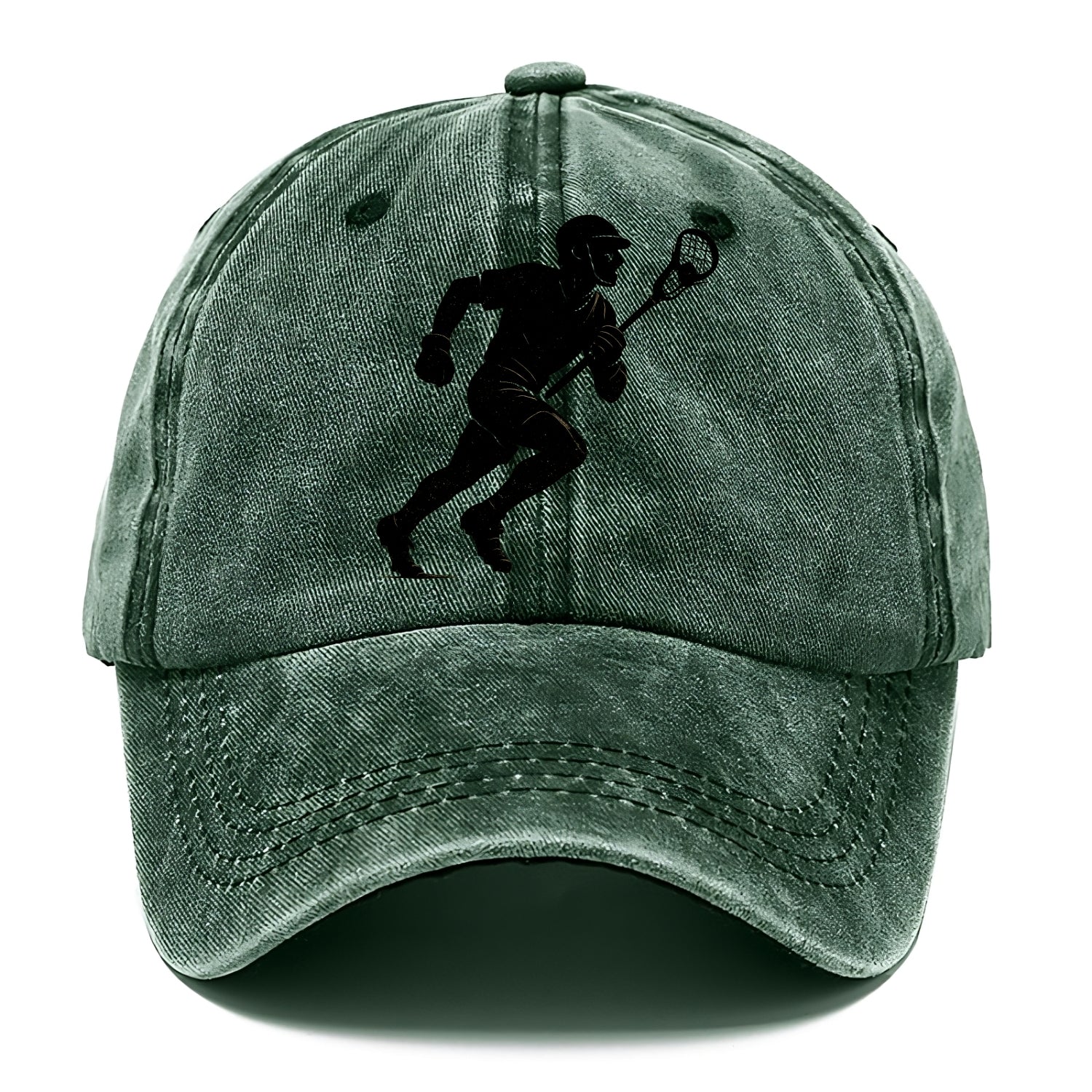 Lacrosse player cradling and running - Classic Cap - Forest Mist(Green)
